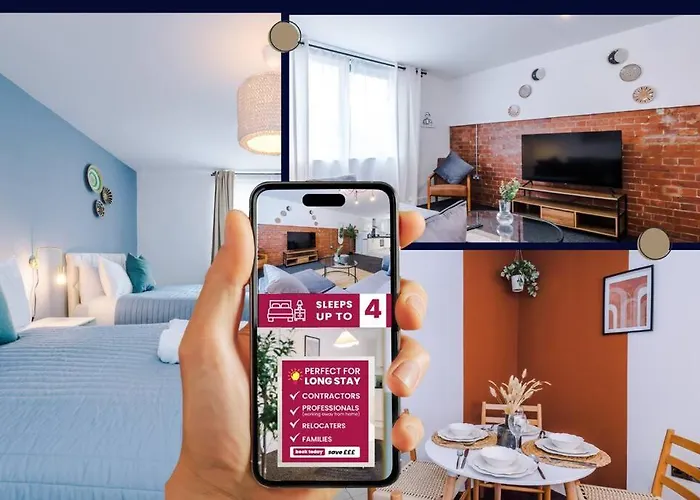 Luxurious 1-Bedroom , Sleeps 4, Free Parking
